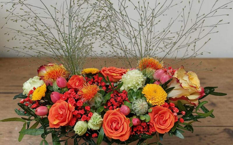 Coupe fleurie flamboyante