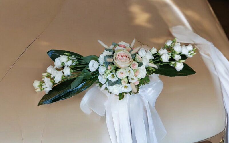 Décoration de voiture nuptiale