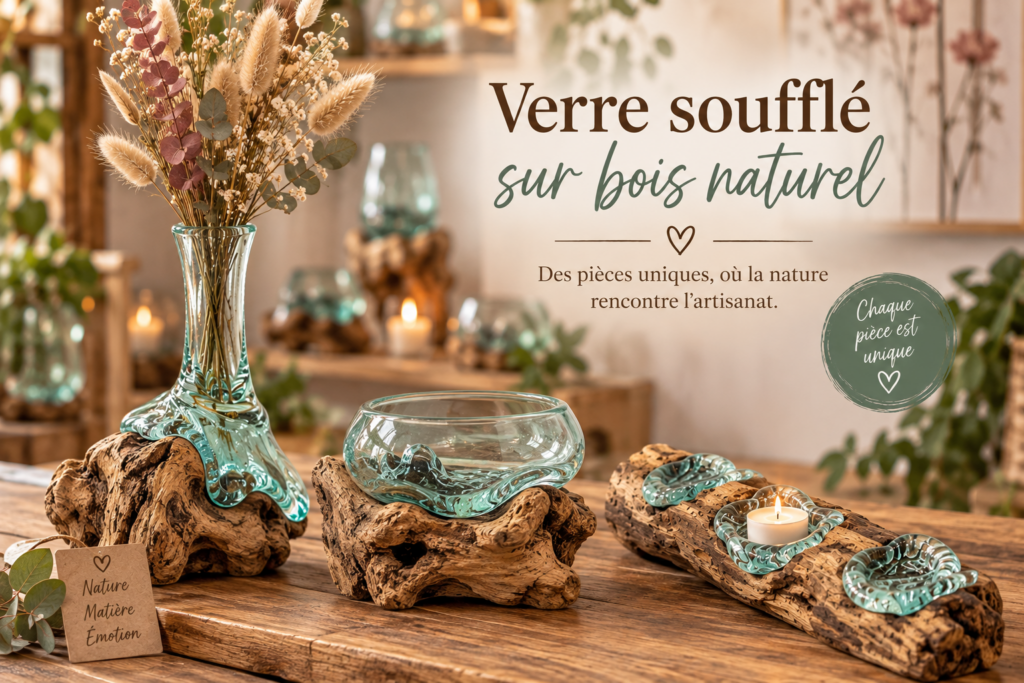 Verre soufflé sur racine