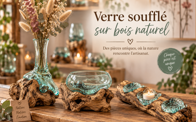 Verre soufflé sur racine